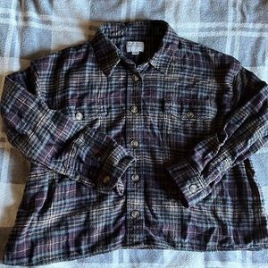 American Eagle Cropped Flannel XL